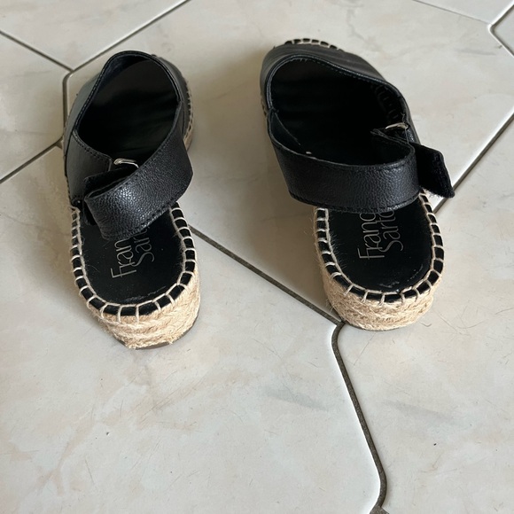 FRANCO SARTO LEATHER WEDGE SANDALS - Picture 4 of 5